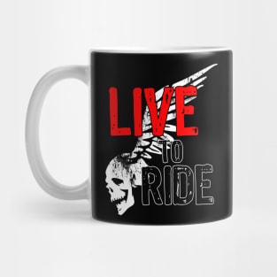 Live To Ride Skull Mug